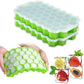 2 Pcs Silicone Ice Cube Tray With LID - 36 Cube Honeycomb Extra Large Size